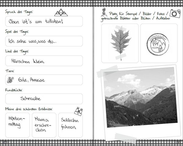 Produktbild: Mein Alpentagebuch - F&uuml;r alle Wander-Erlebnisse in den Bergen