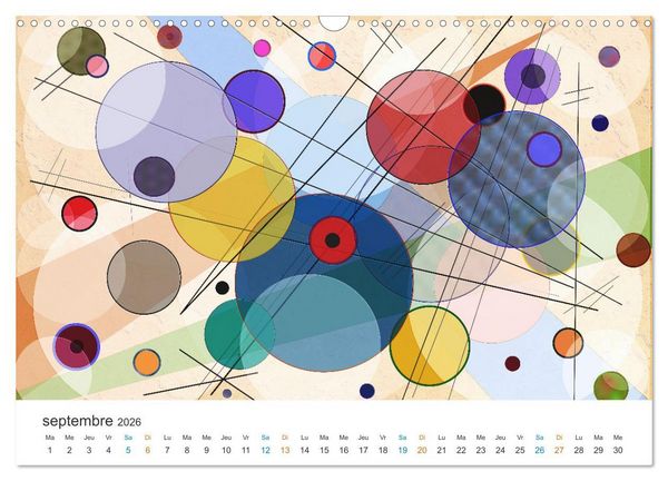 Produktbild: L'art abstrait aux mille facettes (Calendrier mural 2026 DIN A3 vertical), CALVENDO calendrier mensuel