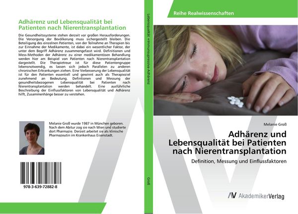 Produktbild: Adh&auml;renz und Lebensqualit&auml;t bei Patienten nach Nierentransplantation