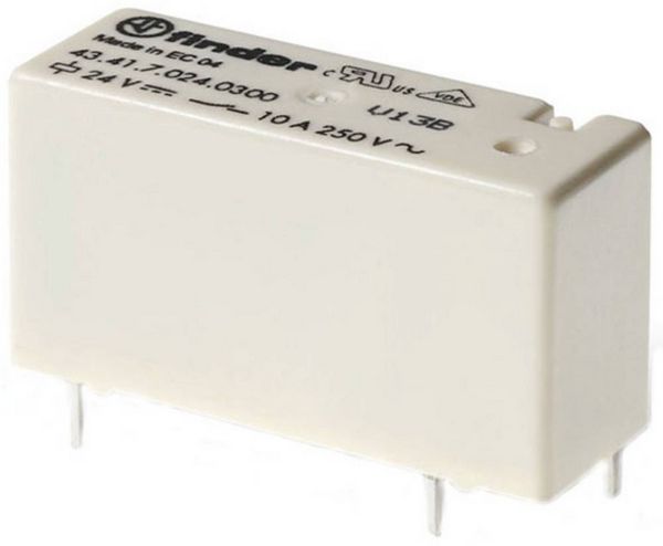 Produktbild: Finder 43.41.7.006.0300 Printrelais 6 V/DC 10A 1 Schlie&szlig;er