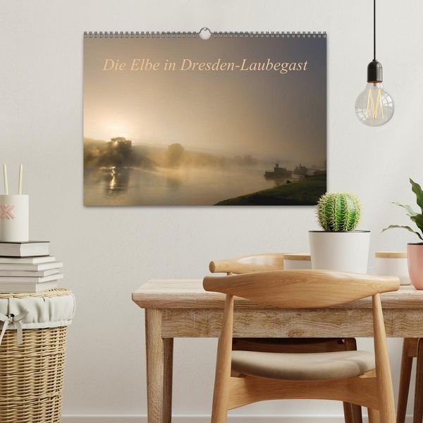 Produktbild: Die Elbe in Dresden-Laubegast (Wandkalender 2026 DIN A3 quer), CALVENDO Monatskalender