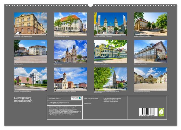 Produktbild: Ludwigsburg Impressionen (hochwertiger Premium Wandkalender 2026 DIN A2 quer), Kunstdruck in Hochglanz