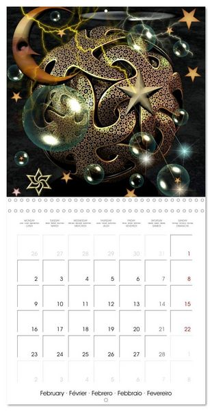 Produktbild: ACTIVE GALAXIES (Wall Calendar 2026 12 &times; 12 Inch) CALVENDO 12 Month Wall Calendar
