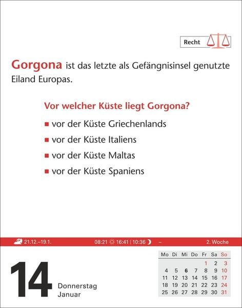 Produktbild: Duden Allgemeinbildung Tagesabrei&szlig;kalender 2027 - Wissen und Quizzen