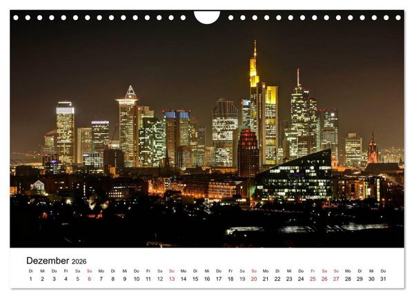 Produktbild: Frankfurt Skyline von Petrus Bodenstaff (Wandkalender 2026 DIN A4 quer), CALVENDO Monatskalender