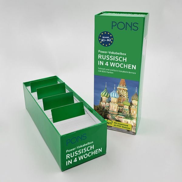 Produktbild: PONS Power-Vokabelbox Russisch in 4 Wochen