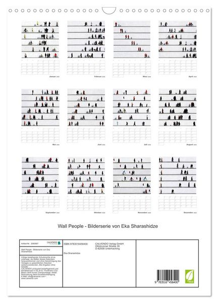 Produktbild: Wall People - Bilderserie von Eka Sharashidze (Wandkalender 2026 DIN A3 hoch), CALVENDO Monatskalender