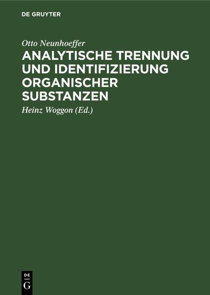 Produktbild: Analytische Trennung und Identifizierung organischer Substanzen