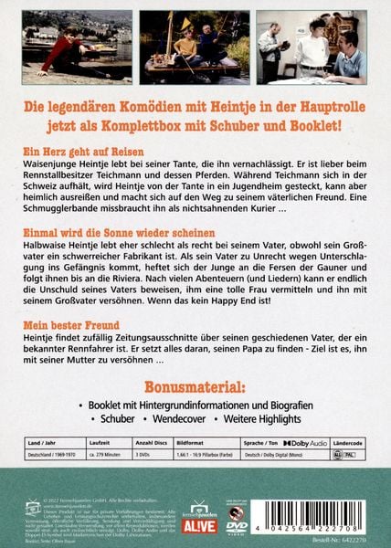 Produktbild: Heintje - Trilogie: Alle 3 Filme (Special Edition mit Booklet/Schuber) [3 DVDs]