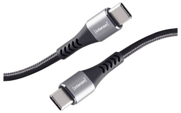 Produktbild: Intenso USB-C&reg; Kabel USB-C&reg; Stecker, USB-C&reg; Stecker 1.5m Schwarz hochflexibel 7901000