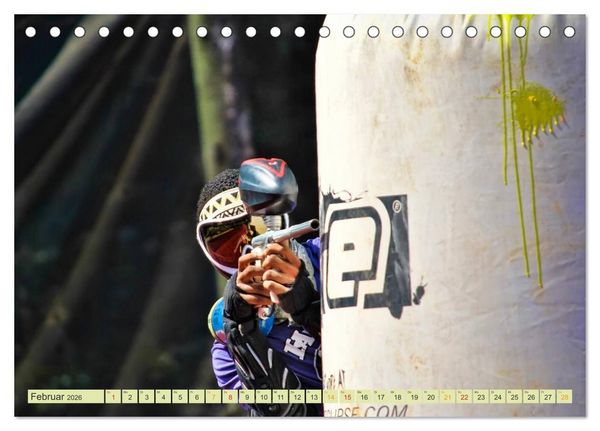 Produktbild: Paintball - so cool (Tischkalender 2026 DIN A5 quer), CALVENDO Monatskalender