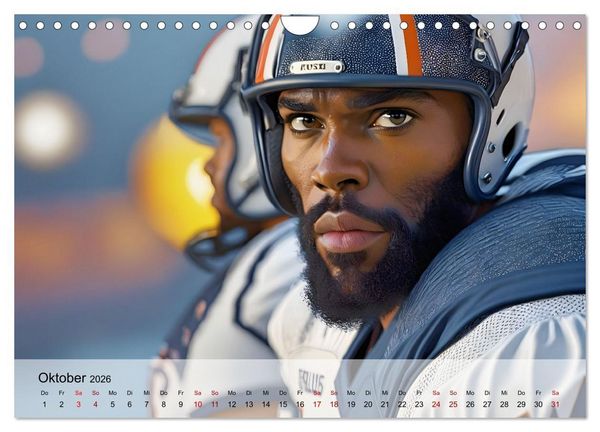 Produktbild: American Football - im Team zum Sieg (Wandkalender 2026 DIN A4 quer), CALVENDO Monatskalender