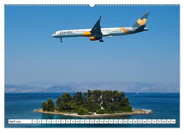 Produktbild: Flugzeuge auf Korfu (Wandkalender 2026 DIN A2 quer), CALVENDO Monatskalender