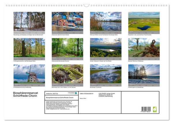 Produktbild: Biosph&auml;renreservat Schorfhede-Chorin (Wandkalender 2027 DIN A2 quer), CALVENDO Monatskalender