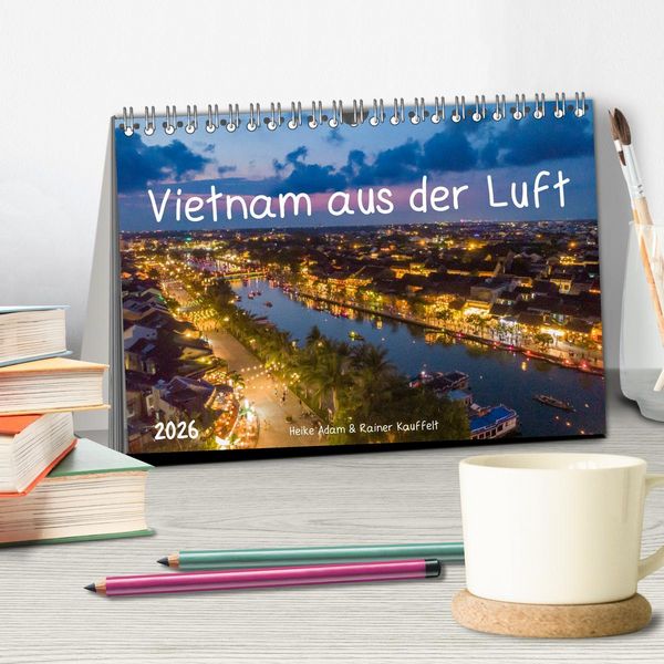 Produktbild: Vietnam aus der Luft (Tischkalender 2026 DIN A5 quer), CALVENDO Monatskalender