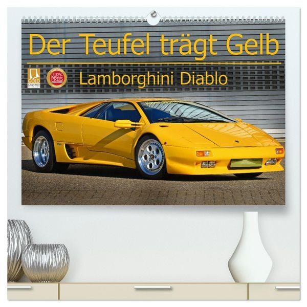 Produktbild: Der Teufel tr&auml;gt Gelb - Lamborghini Diablo (hochwertiger Premium Wandkalender 2025 DIN A2 quer), Kunstdruck in Hochglanz