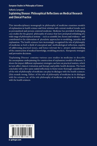 Produktbild: Explaining Disease: Philosophical Reflections on Medical Research and Clinical Practice