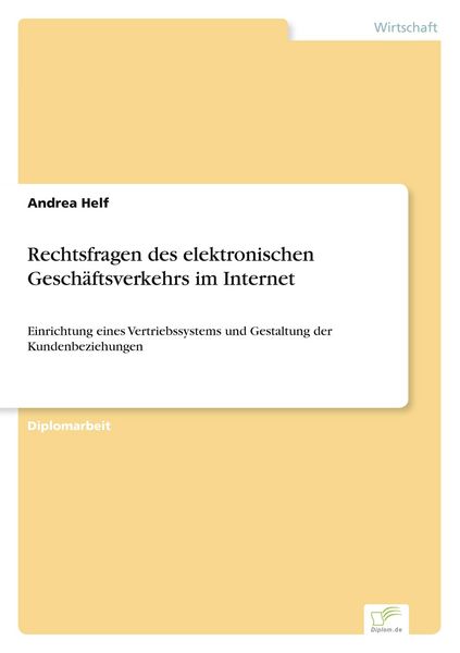 Produktbild: Rechtsfragen des elektronischen Gesch&auml;ftsverkehrs im Internet