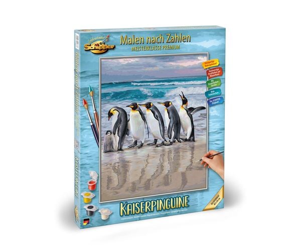 Produktbild: Schipper 609130887 - Malen nach Zahlen, Kaiserpinguine, 40 x 50 cm
