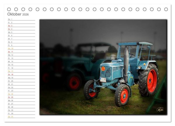 Produktbild: Oldtimer - geliebte Trecker (Tischkalender 2026 DIN A5 quer), CALVENDO Monatskalender