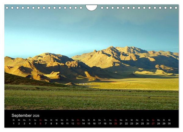 Produktbild: Einsame Mongolei (Wandkalender 2026 DIN A4 quer), CALVENDO Monatskalender