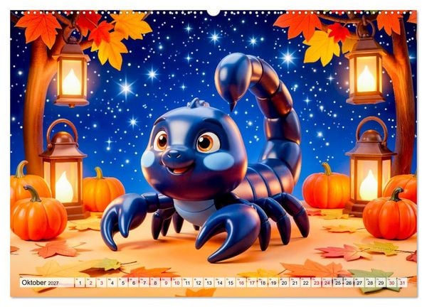 Produktbild: Kinder‑Sternzeichen - Fr&ouml;hlicher und bunter Kalender (Wandkalender 2027 DIN A2 quer), CALVENDO Monatskalender