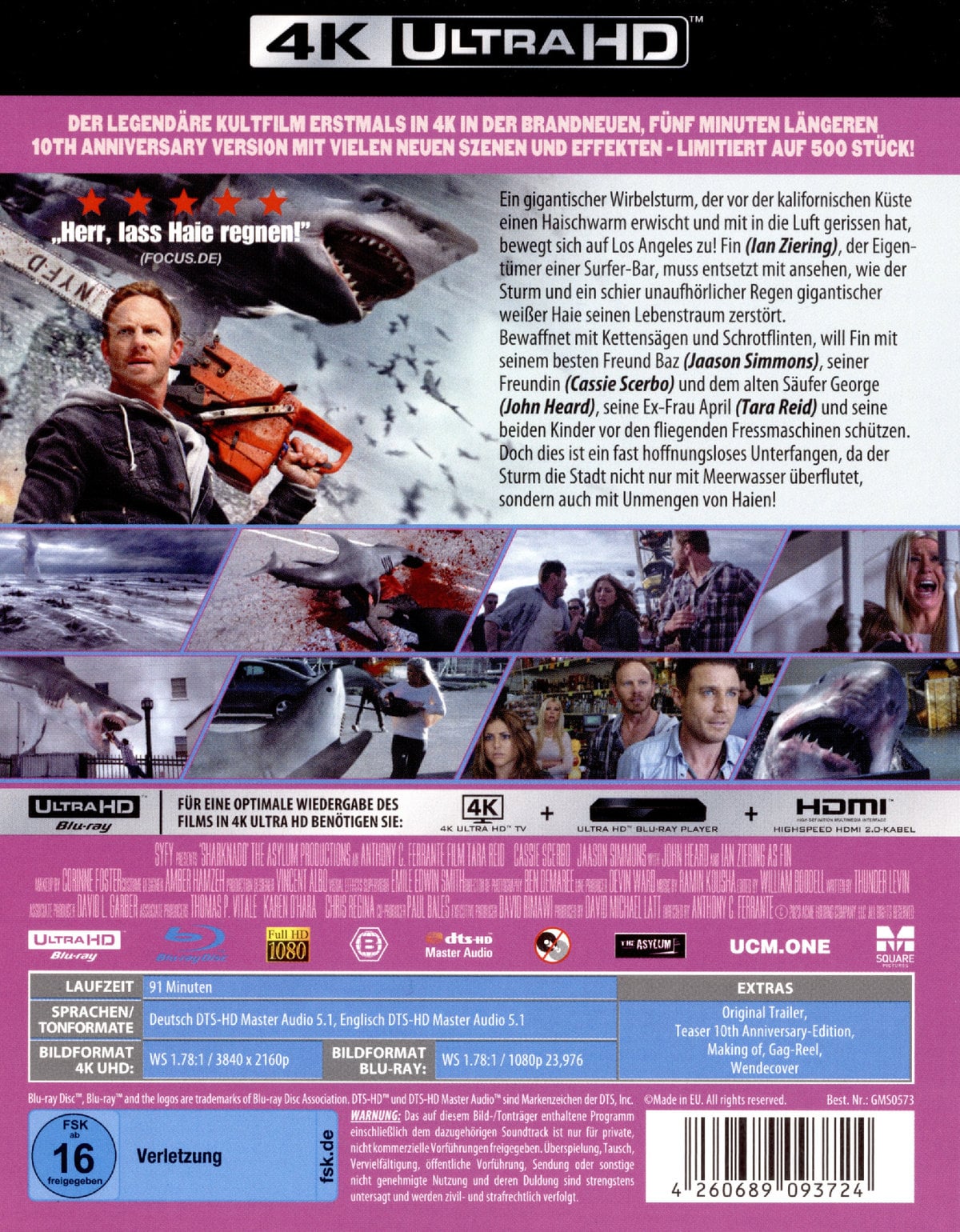 Produktbild: Sharknado - More Sharks more Nado Extended 4K-Edition (UHD+Blu-ray Sonderauflage im rosa Schuber, limitiert auf 500 St&uuml;ck)