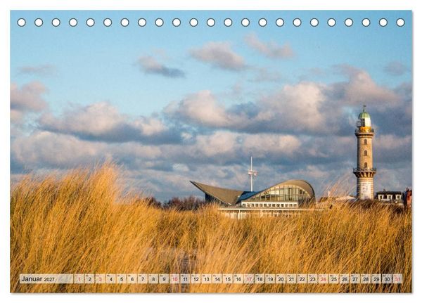 Produktbild: Hansestadt Rostock Historischer Stadtkern bis Warnem&uuml;nde (Tischkalender 2027 DIN A5 quer), CALVENDO Monatskalender