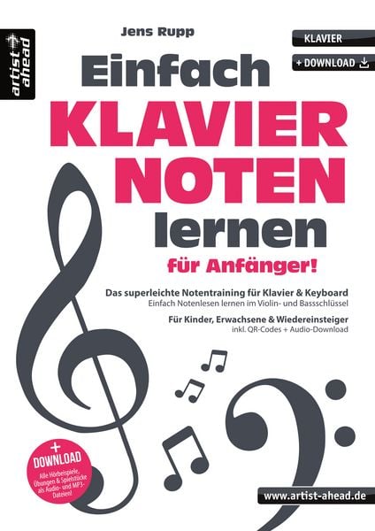 Produktbild: Einfach Klaviernoten lernen f&uuml;r Anf&auml;nger!