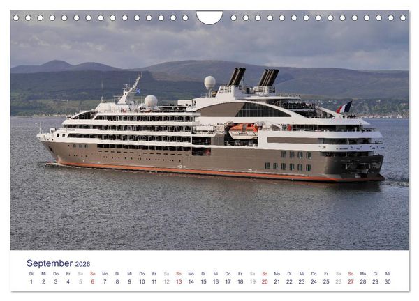 Produktbild: Giganten der Meere - Kreuzfahrtschiffe (Wandkalender 2026 DIN A4 quer), CALVENDO Monatskalender