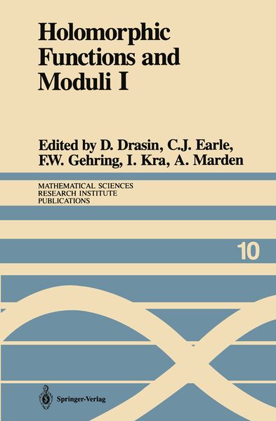 Produktbild: Holomorphic Functions and Moduli I