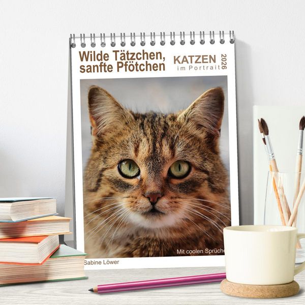Produktbild: Wilde T&auml;tzchen, sanfte Pf&ouml;tchen (Tischkalender 2026 DIN A5 hoch), CALVENDO Monatskalender