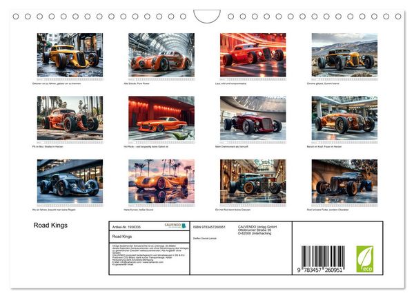Produktbild: Road Kings (Wandkalender 2026 DIN A4 quer), CALVENDO Monatskalender