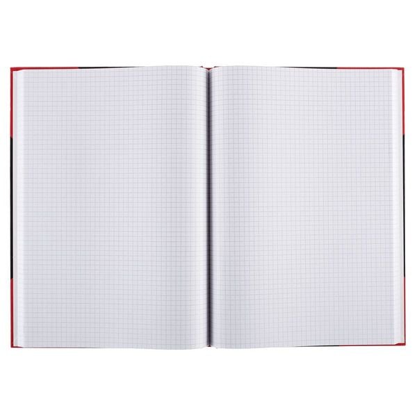 Produktbild: Idena Notizbuch Kladde kariert 96 Blatt 70g/m&sup2; schwarz/rot DIN A5