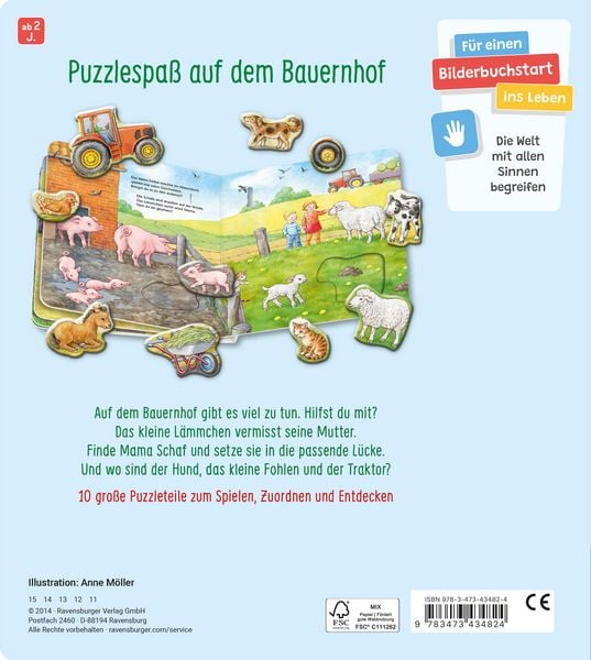 Produktbild: Mein gro&szlig;es Puzzle-Spielbuch - Bauernhof