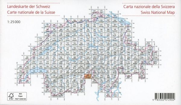 Produktbild: Swisstopo 1 : 25 000 Helsenhorn