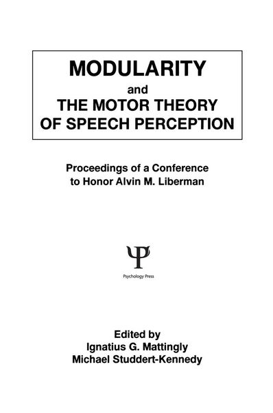 Produktbild: Modularity and the Motor theory of Speech Perception