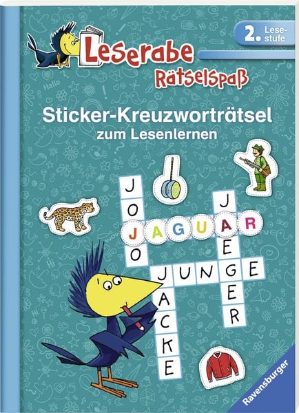 Produktbild: Leserabe: Sticker-Kreuzwortr&auml;tsel zum Lesenlernen (2. Lesestufe), t&uuml;rkis