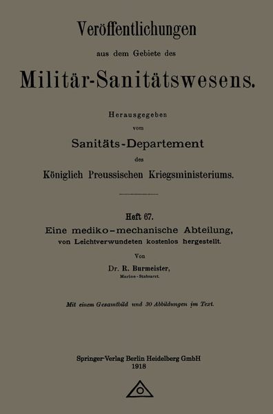 Produktbild: Eine mediko-mechanische Abteilung, von Leichtverwundeten kostenlos hergestellt