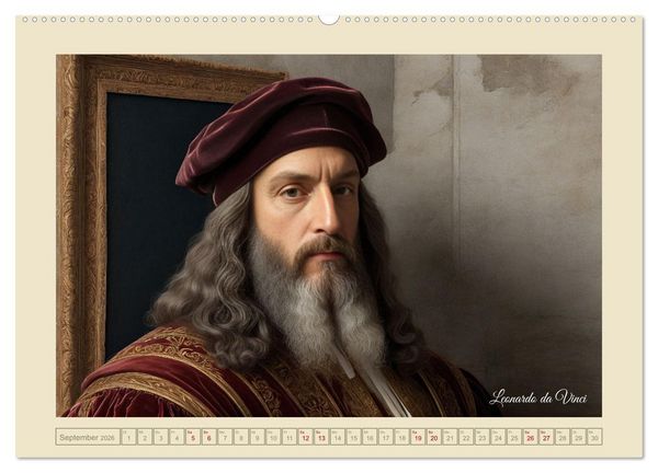 Produktbild: Portraits mit den Augen einer KI (hochwertiger Premium Wandkalender 2026 DIN A2 quer), Kunstdruck in Hochglanz