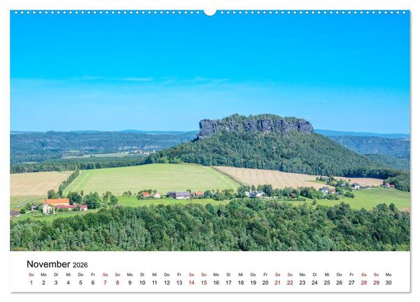 Produktbild: Bergfestung K&ouml;nigstein (Wandkalender 2026 DIN A2 quer), CALVENDO Monatskalender