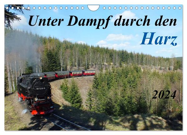 Unter Dampf durch den Harz (Wandkalender 2024 DIN A4 quer), CALVENDO Monatskalender