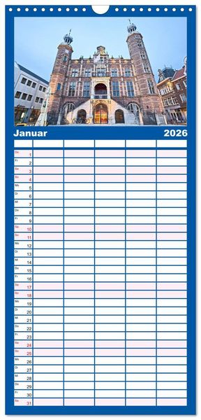 Produktbild: Familienplaner 2026 - Venlo mit 5 Spalten (Wandkalender, 21 x 45 cm) CALVENDO