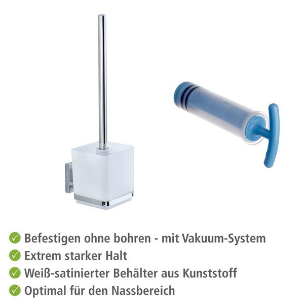 Produktbild: Vacuum-Loc&reg; WC-Garnitur Mod. Quadro Edelstahl, Befestigen ohne bohren