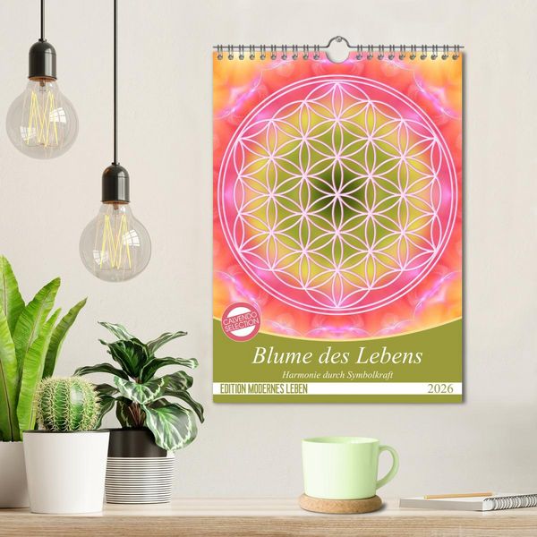 Produktbild: Blume des Lebens - Harmonie durch Symbolkraft (Wandkalender 2026 DIN A4 hoch), CALVENDO Monatskalender