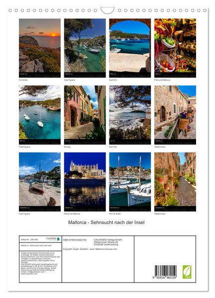 Produktbild: Mallorca - Sehnsucht nach der Insel (Wandkalender 2026 DIN A3 hoch), CALVENDO Monatskalender