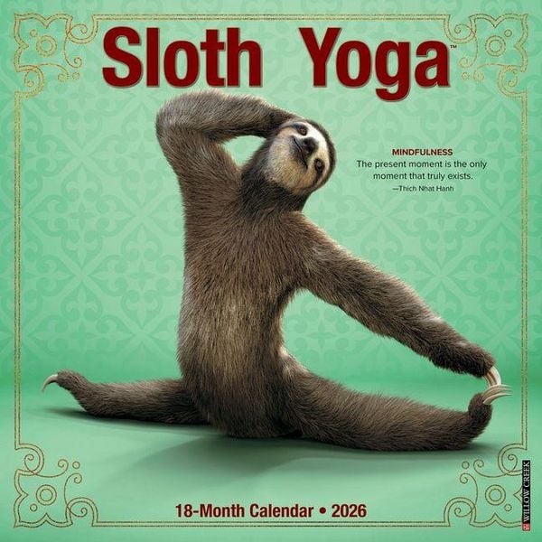 Produktbild: Sloth Yoga 2026 Wall Calendar