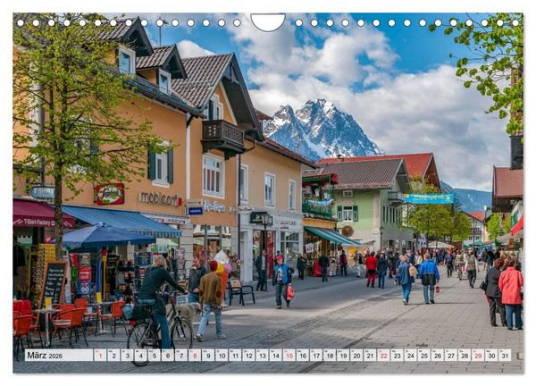 Produktbild: Garmisch-Partenkirchen - Zentrum des Werdenfelser Landes (Wandkalender 2026 DIN A4 quer), CALVENDO Monatskalender