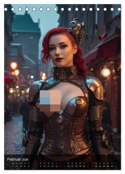 Produktbild: Steampunk - Stadtleben - Rotlichtviertel (Tischkalender 2026 DIN A5 hoch), CALVENDO Monatskalender