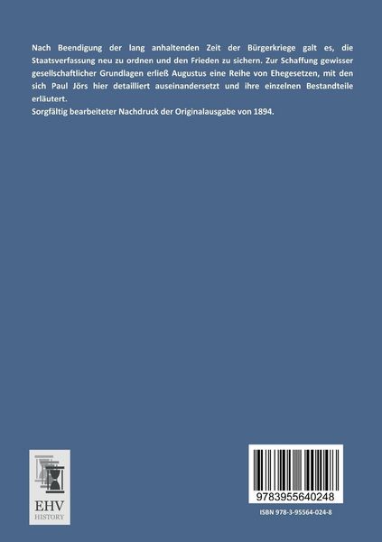 Produktbild: Die Ehegesetze des Augustus